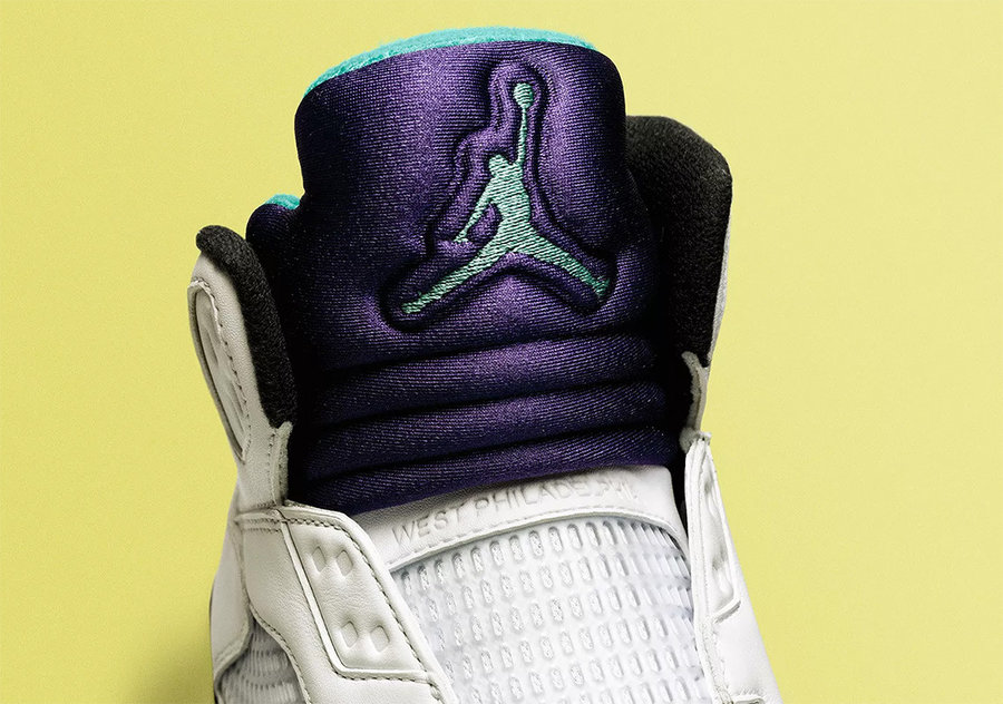 AV3919-135,AJ5,Air Jordan 5 AV3919-135 AJ5 威尔·史密斯生日当天发售！这双白紫 AJ5 入手难度可能不低！