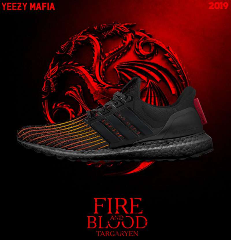 GAME OF THRONES,adidas,发售  《权力的游戏》 x adidas 再曝新配色！龙母家族主题实物曝光！