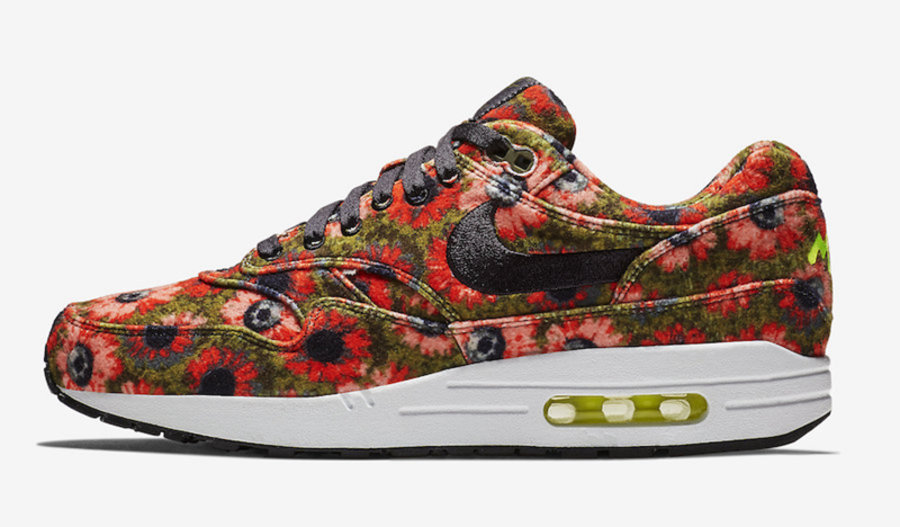 Nike,Air Max 1,发售  夸张的花卉装扮！Nike Air Max 1 “Floral Mowabb” 系列即将发售