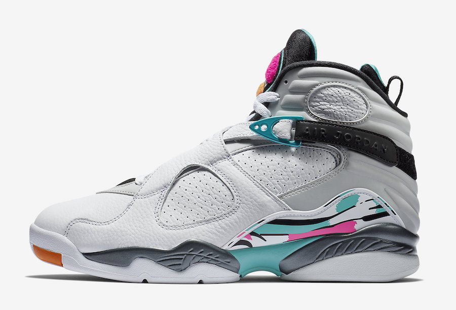 305381-113,AJ8,Air Jordan 8 305381-113 清新又亮骚！南海岸配色首次登陆 Air Jordan 8！