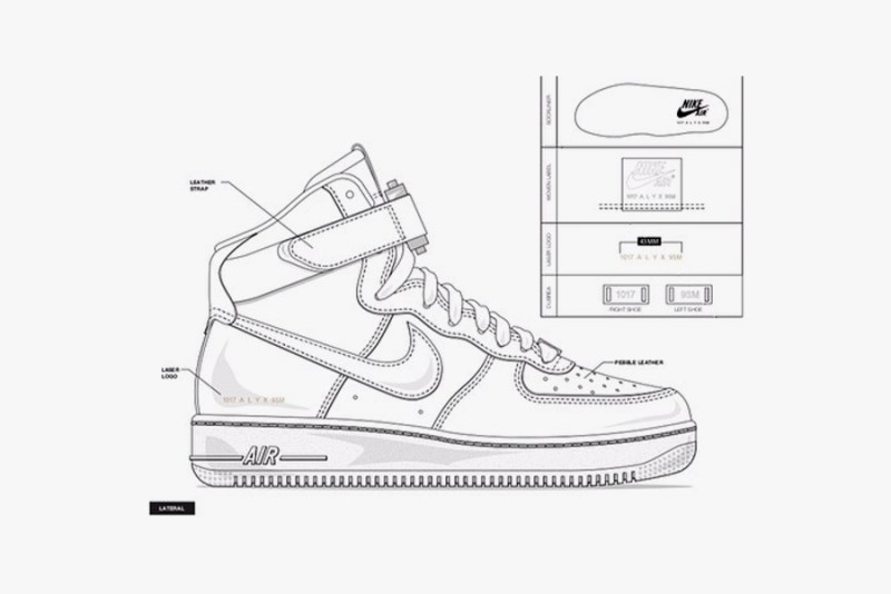 ALYX,Nike,AF1 Air Force 1 招牌机能搭扣加持！ALYX x Nike AF1 High 黑白双色正式亮相