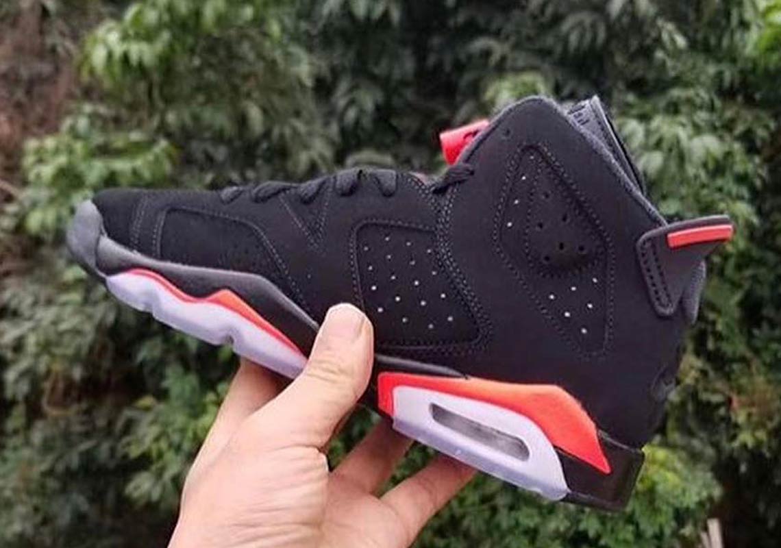 AJ6,Air Jordan 6,384664-060,发售  明年回归的黑红 AJ6 实物首次现身！最期待的还是 Nike 后跟！