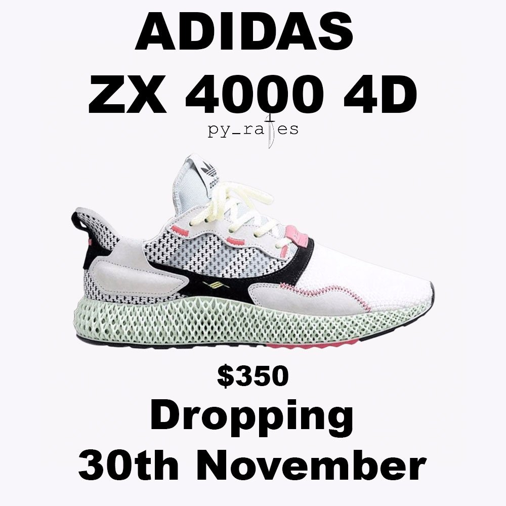 adidas,ZX 4000 4D,发售,上脚  全新 4D 跑鞋终于要来了！adidas ZX 4000 4D 本月底发售