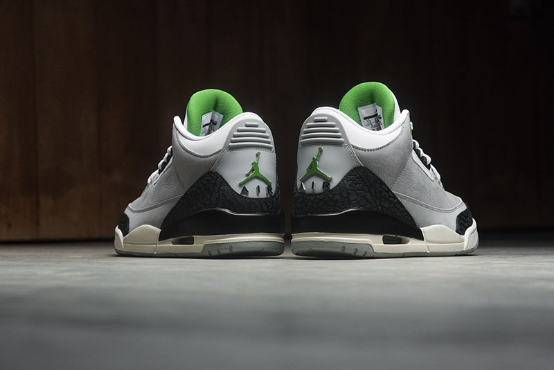 Air Jordan 3,AJ3,Chlorophyll,发  少有的清爽配色！看看这款 AJ3 新品实物到底有多美