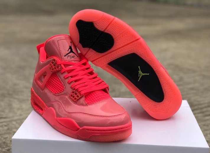 AQ9128-600,AJ4,Air Jordan 4 AQ9128-600 艳丽又热情！漆皮鞋面 Air Jordan 4 NRG 新配色曝光！