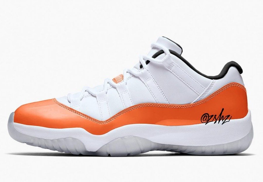 AJ11,Air Jordan 11 Low,AH7860-  超高人气的白橙又来了！全新 AJ11 Low 明年五月发售