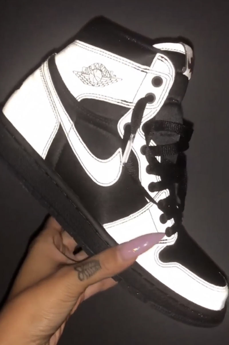 AJ1,Air Jordan 1,玫瑰  鞋身 3M 反光 + 玫瑰点缀！Air Jordan 1 Hi 新品曝光！