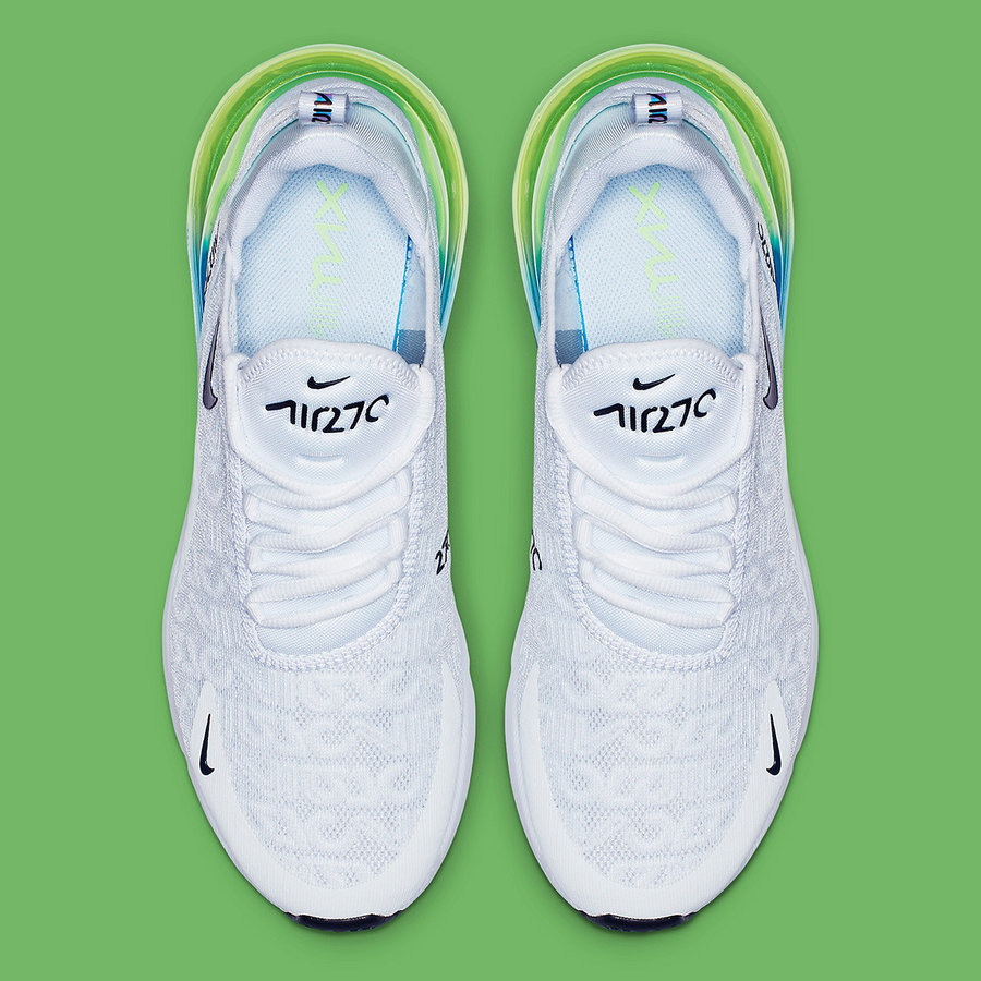 Nike,Air Max 270,AQ9164-100,发售  雪碧配色 + 独特纹理！全新 Air Max 270 即将发售