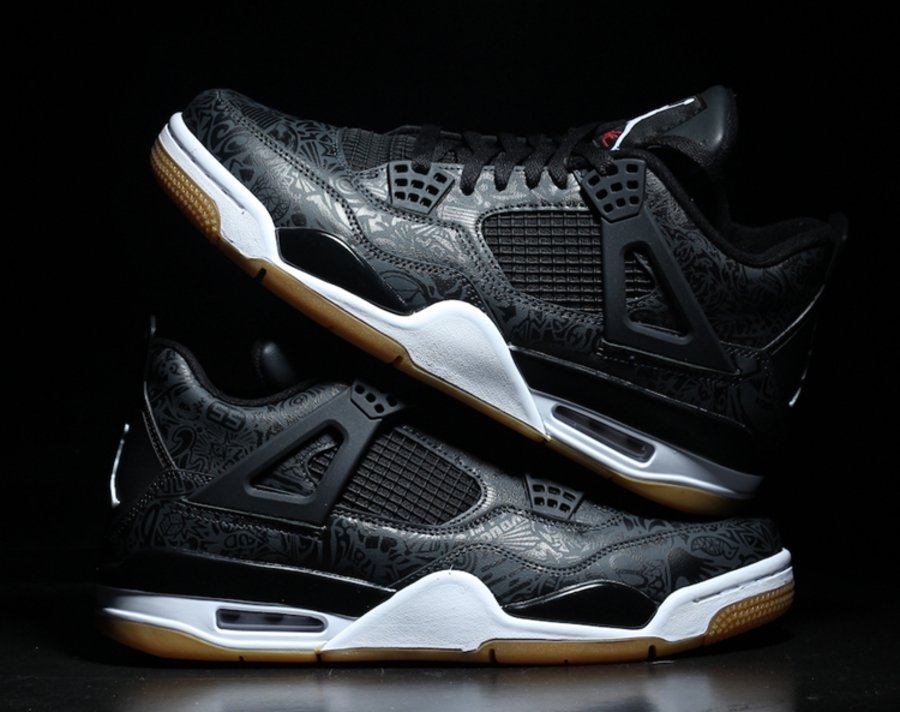 AJ4,发售,Air Jordan 4 SE,Black G  帅气又精致不凡！镭射涂鸦 Air Jordan 4 明年 1 月发售！