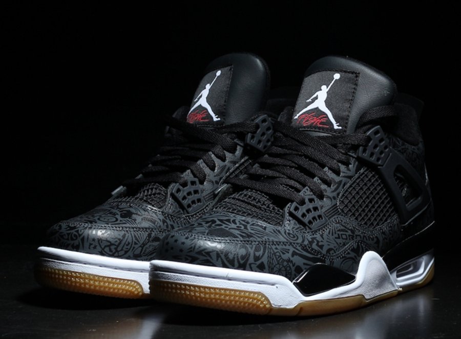 AJ4,发售,Air Jordan 4 SE,Black G  帅气又精致不凡！镭射涂鸦 Air Jordan 4 明年 1 月发售！