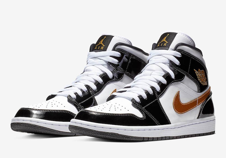 AJ1,Air Jordan 1 Mid,发售,852542  不到一千入手 “黑金脚趾”？这双 AJ1 Mid “小黑金” 千万别错过