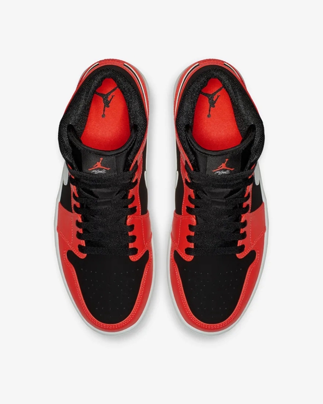 Air Jordan 1 Mid,AJ1,554724-06  荔枝皮 + 磨砂鞋面！激光红外线 Air Jordan 1 Mid 官网还能买！