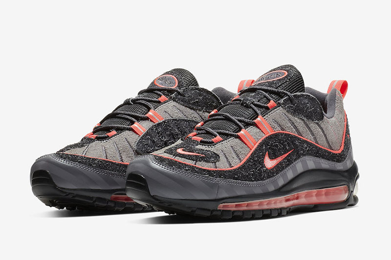 Nike,Air Max 98,Lava Glow,BV60  鞋身材质丰富！这双 Nike Air Max 98 全新配色即将发售！