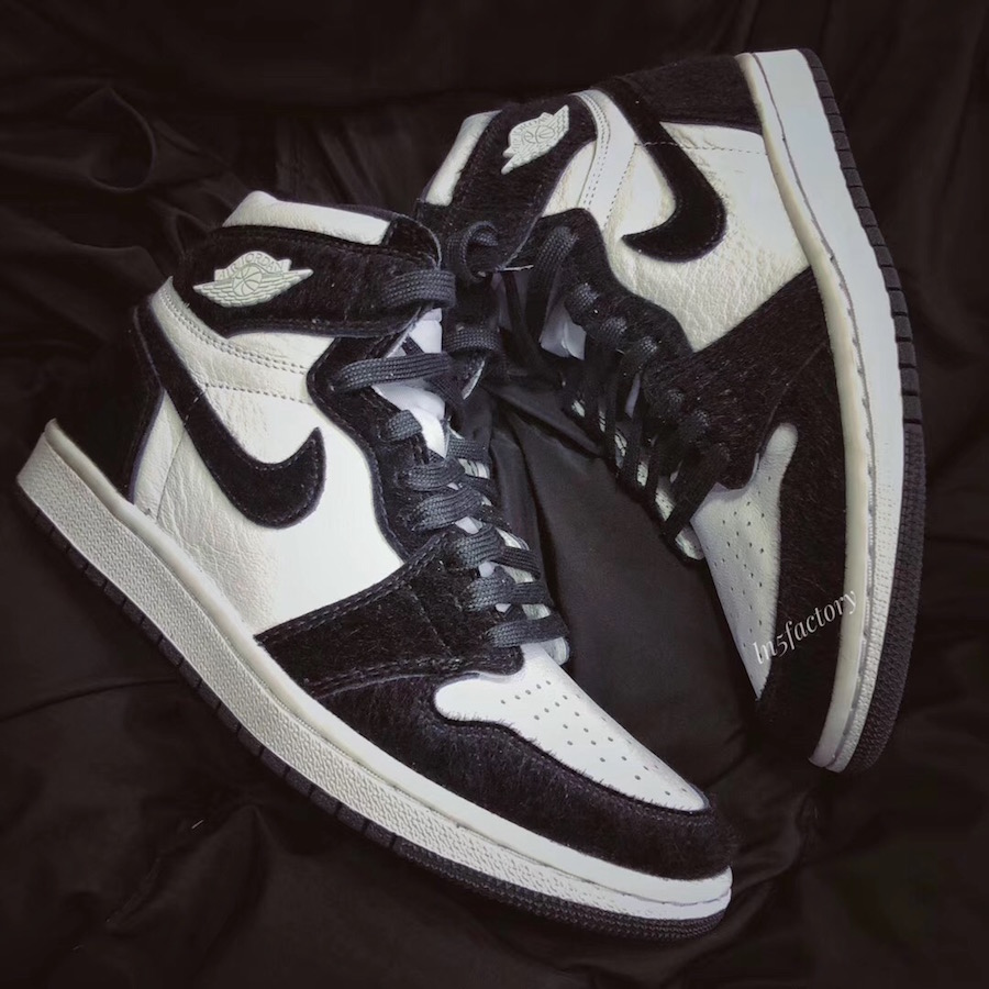 AJ1,Air Jordan 1,CD0461-007,发售  熊猫 Air Jordan 1 原来是毛绒鞋面！这双重磅新品将于 4 月 发售