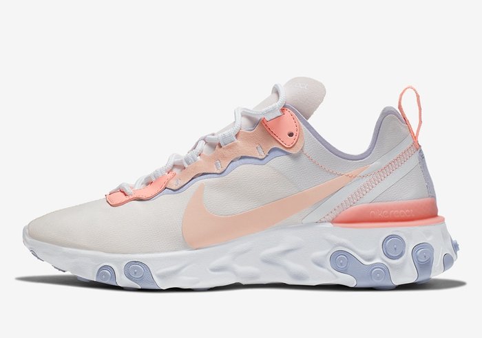 Nike,React Element 55,BQ2728-6  扑面而来的女神气息！全新配色 React Element 55 即将发售
