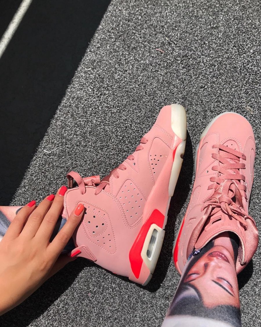 Aleali May,Air Jordan,AJ6,AJ1,  潮流女神新联名！Aleali May x AJ6 脏粉配色即将发售