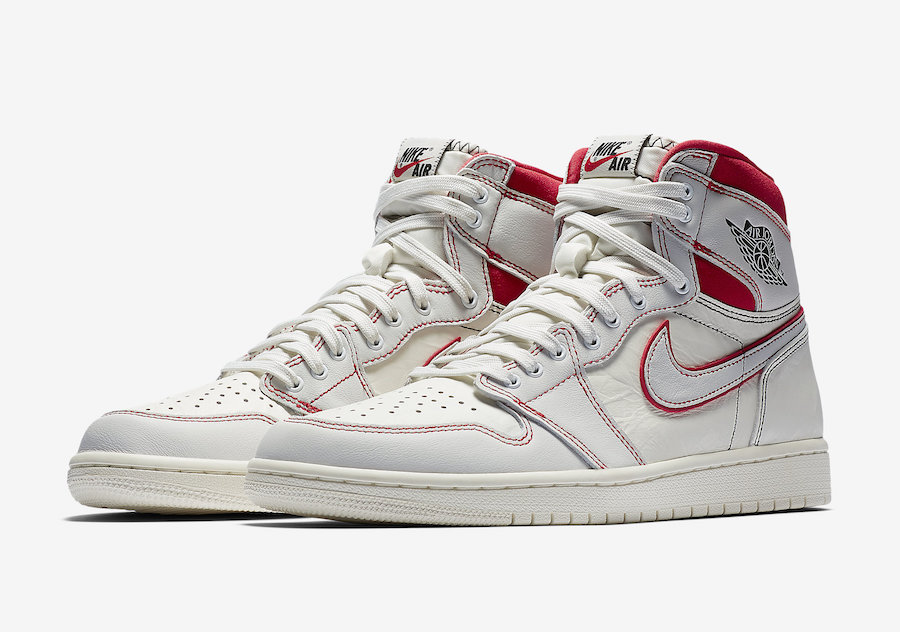 Air Jordan 1,AJ1,发售,555088-160  白红二次元装扮！全新 Air Jordan 1 下月发售