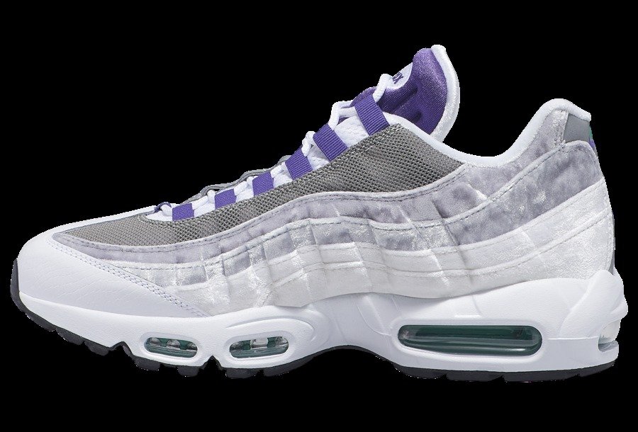 Air Max 95,Nike  蟒皮、绒布双重材质！白葡萄配色 Air Max 95 即将发售！