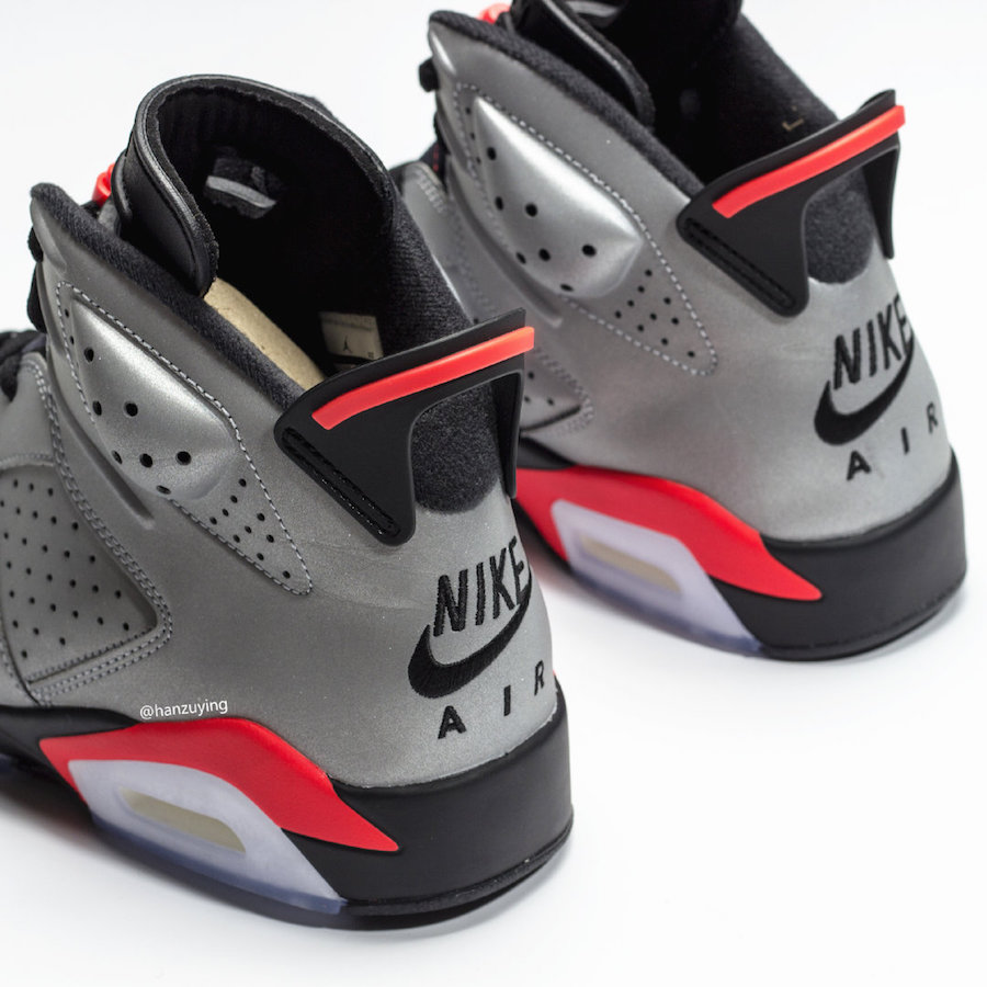 Air Jordan 6,AJ6,3M,CI4072-001  不反光同样炫酷！银色 3M Air Jordan 6 JSP 下月发售