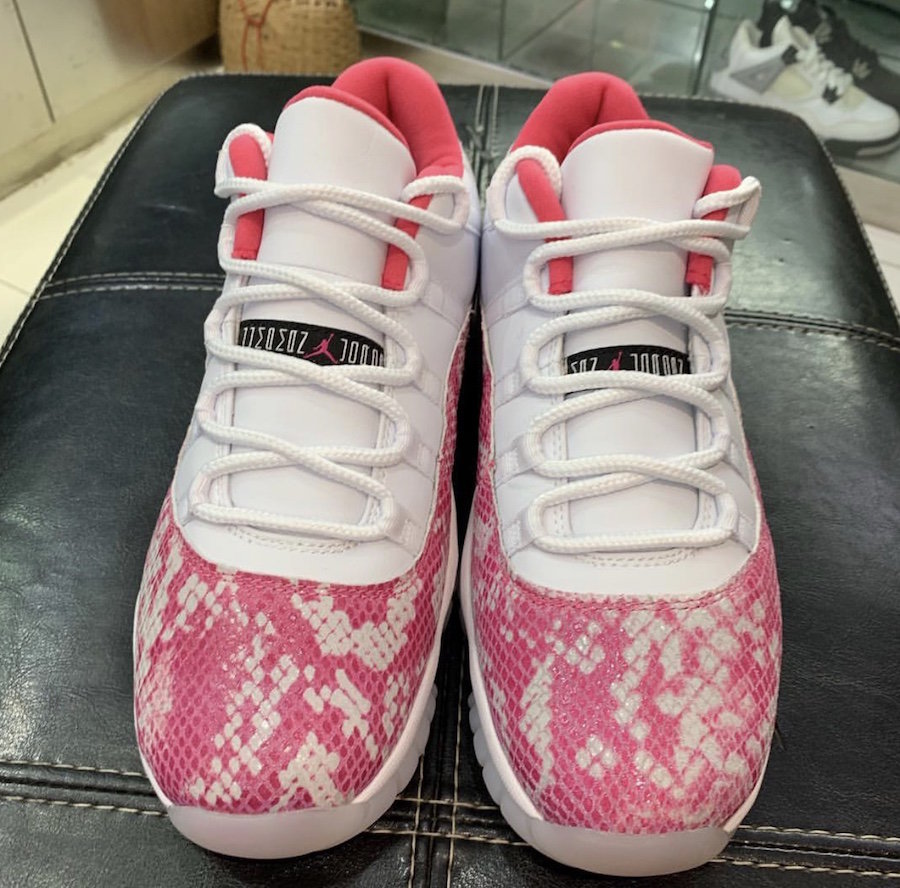 AH7860-106,AJ11,Air Jordan 11 AH7860-106 AJ11 又是女生专属！粉蛇 Air Jordan 11 Low 全新实物近赏