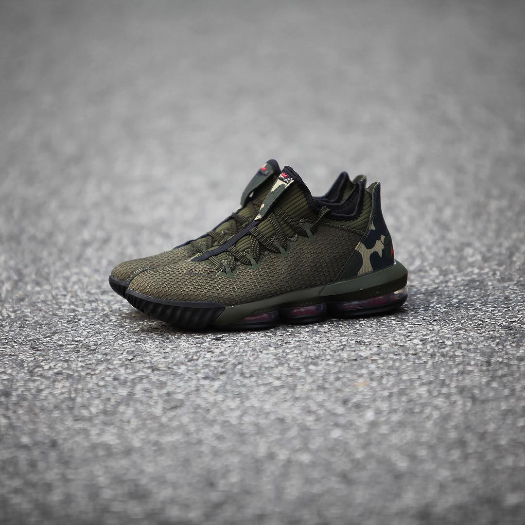 Nike,LeBron 16 Low,lbj16 low,发  中底缓震没有减配！军绿 LeBron 16 Low 实物抢先看