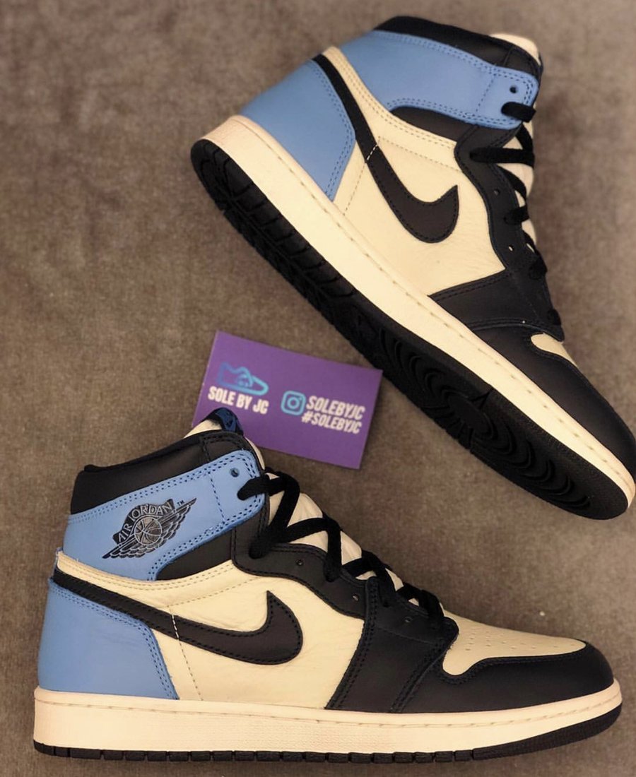 AJ1,Air Jordan 1,555088-140,发售  北卡 AJ1 清晰实物曝光！人气颇高，将于 8 月发售