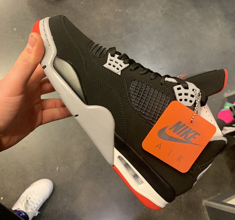 AJ4,Air Jordan 4,Bred,308497-0  黑红 Air Jordan 4 再现全新实物图！又一元年细节曝光！