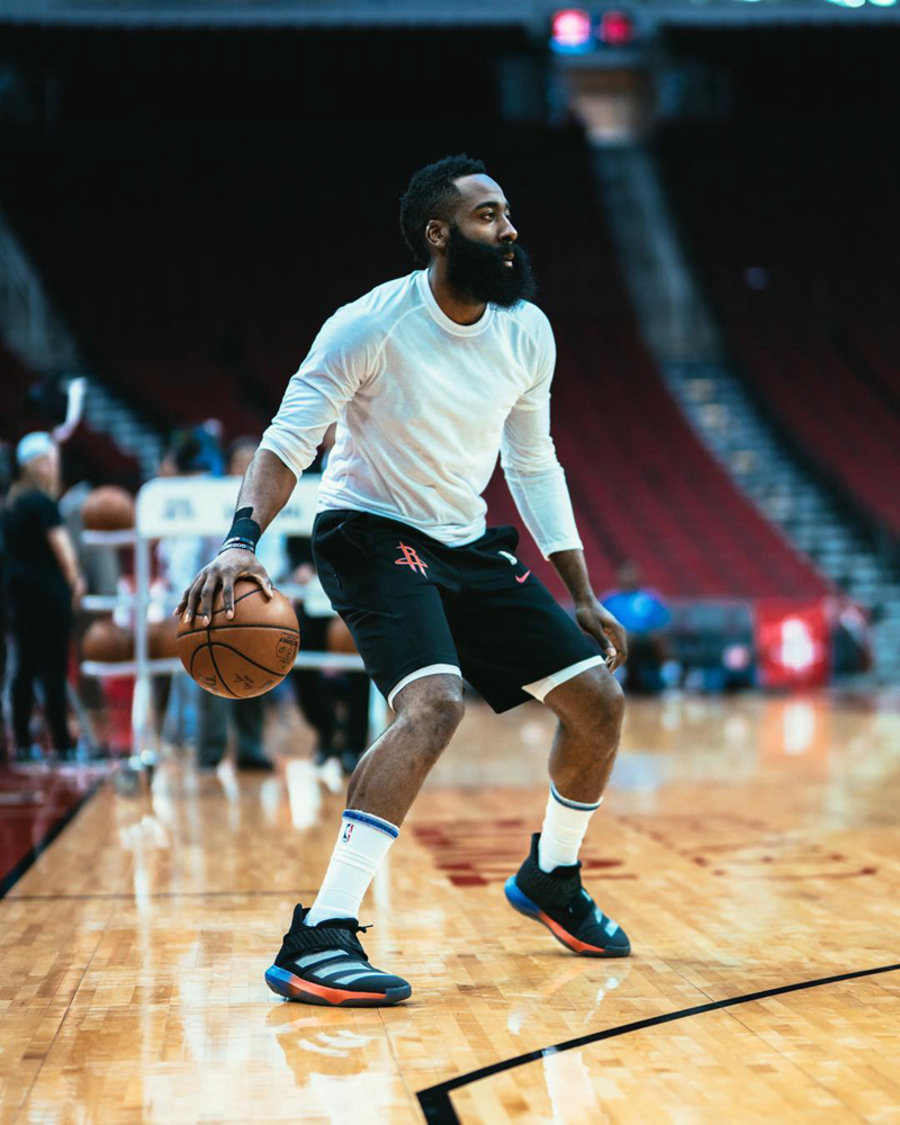 adidas,Harden B/E 3,上脚,明星  与正代差别巨大！哈登上脚全新 adidas Harden B/E 3
