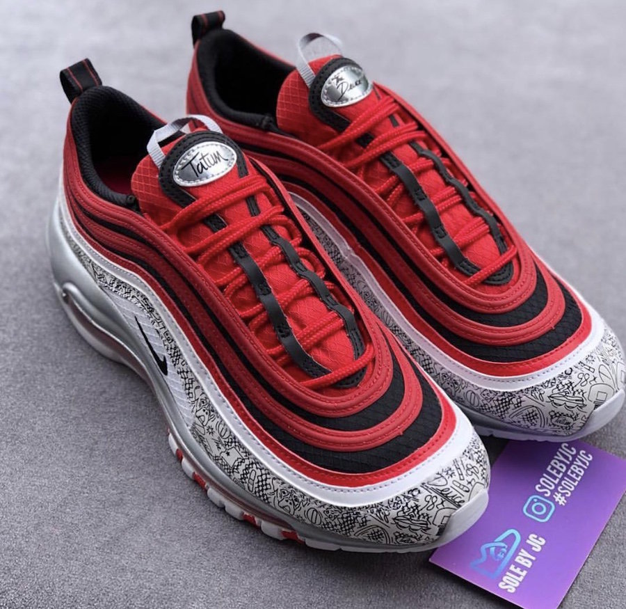 Air Max 97,Nike,  涂鸦装饰 + 鞋舌签名！塔图姆专属限定 Air Max 97 首度曝光