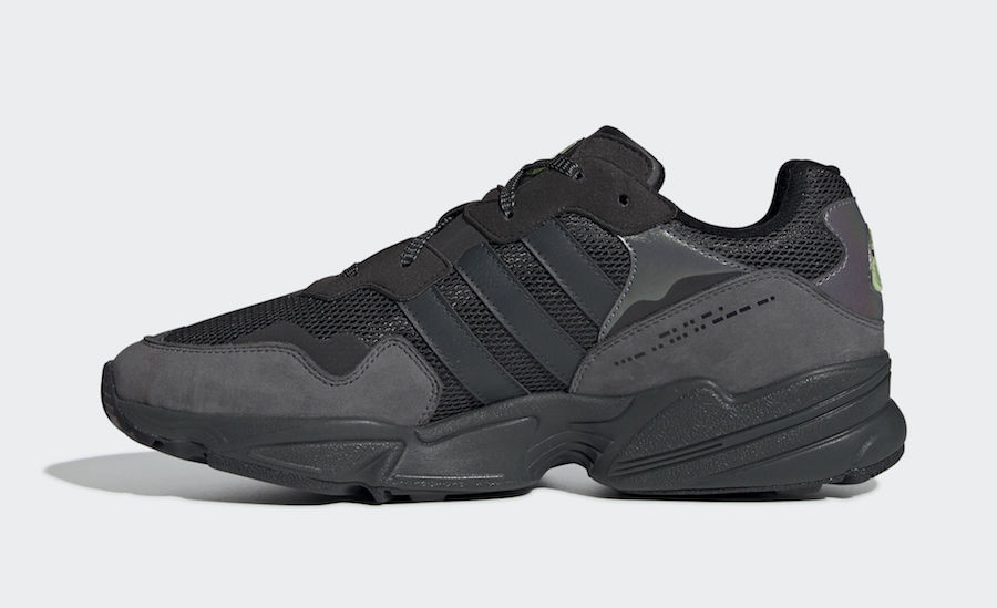 adidas,Yung-96,发售,EF5830  暗藏炫彩反光！纯黑 adidas Yung-96 即将发售