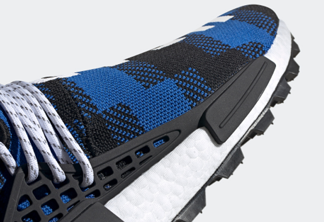 Pharrell Wiiliams,BBC,adidas,H  法兰绒鞋面 + 格纹衫风格！全新菲董联名 BBC x HU NMD 即将发售