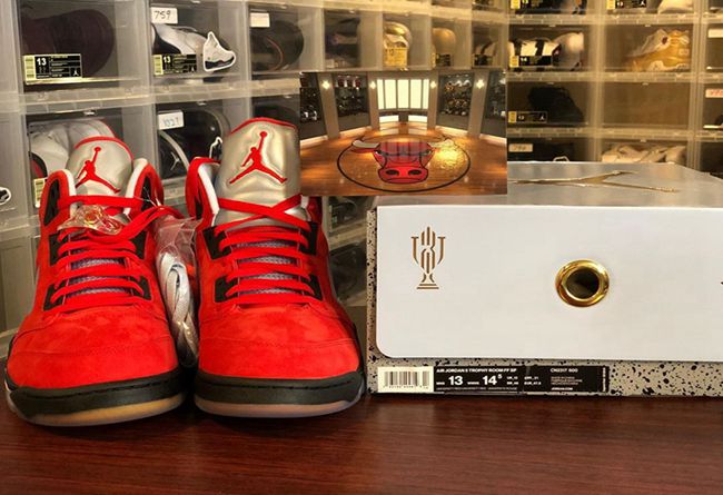 Trophy Room,Air Jordan 5,AJ5  价格近 10 万！亲友 Trophy Room x AJ5 完整实物上脚欣赏！