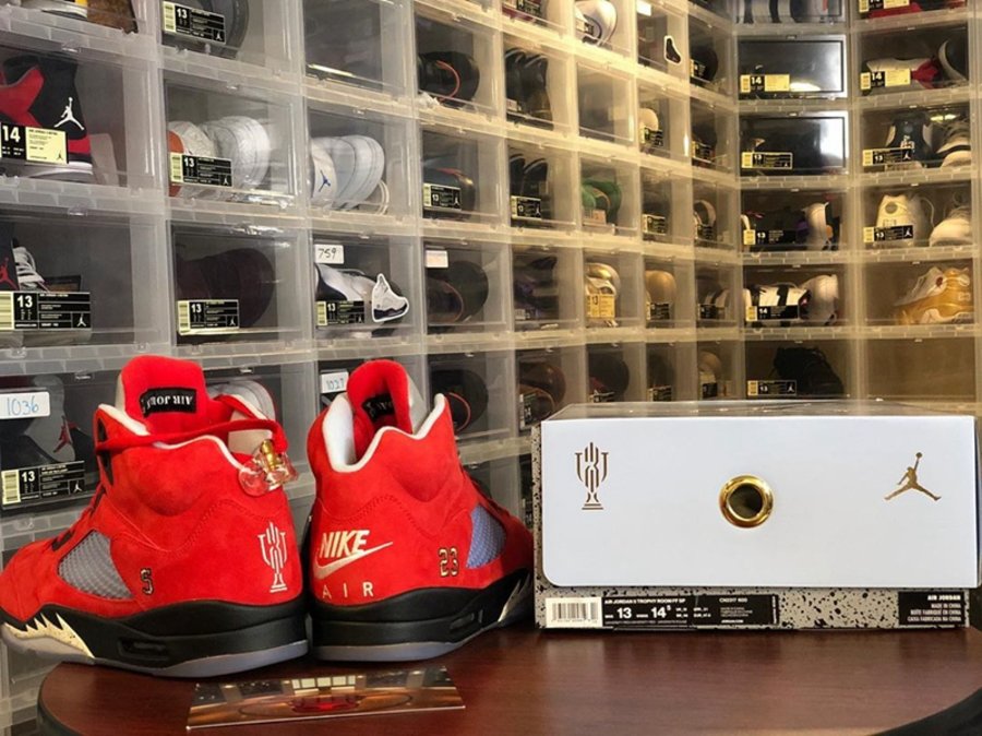 Trophy Room,Air Jordan 5,AJ5  价格近 10 万！亲友 Trophy Room x AJ5 完整实物上脚欣赏！