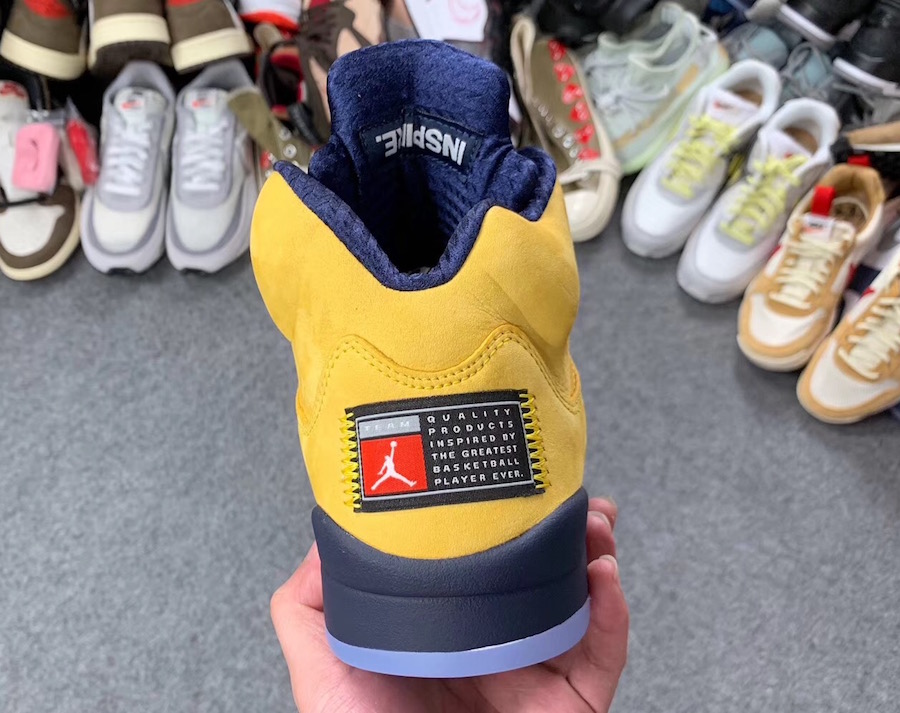 Air Jordan 5,Michigan,CQ9541-7  密歇根配色 + 双重细节标签！全新配色 Air Jordan 5 首度曝光！