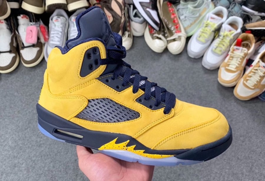 Air Jordan 5,Michigan,CQ9541-7  密歇根配色 + 双重细节标签！全新配色 Air Jordan 5 首度曝光！