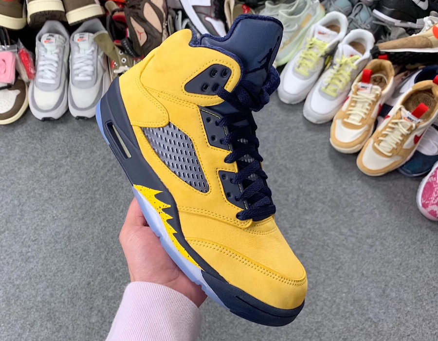 Air Jordan 5,Michigan,CQ9541-7  密歇根配色 + 双重细节标签！全新配色 Air Jordan 5 首度曝光！