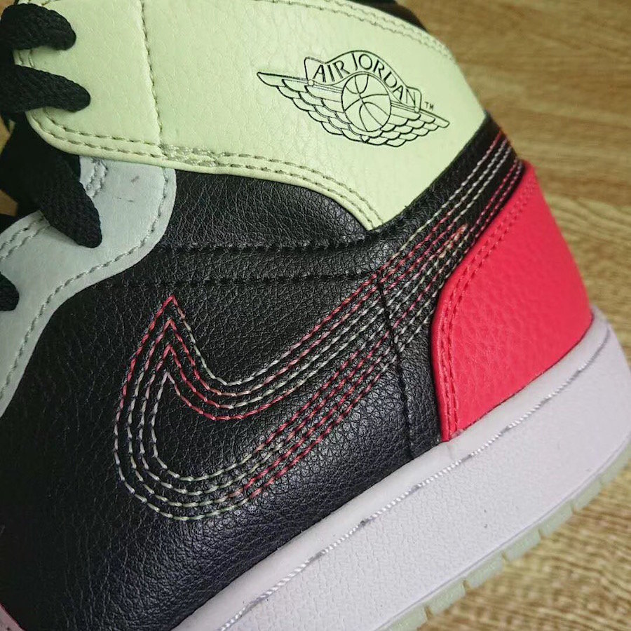 Nike,Air Jordan 1 Mid,AJ1,发售,A  4 层钩子 + 全掌夜光！全新配色 Air Jordan 1 Mid 实物再度曝光