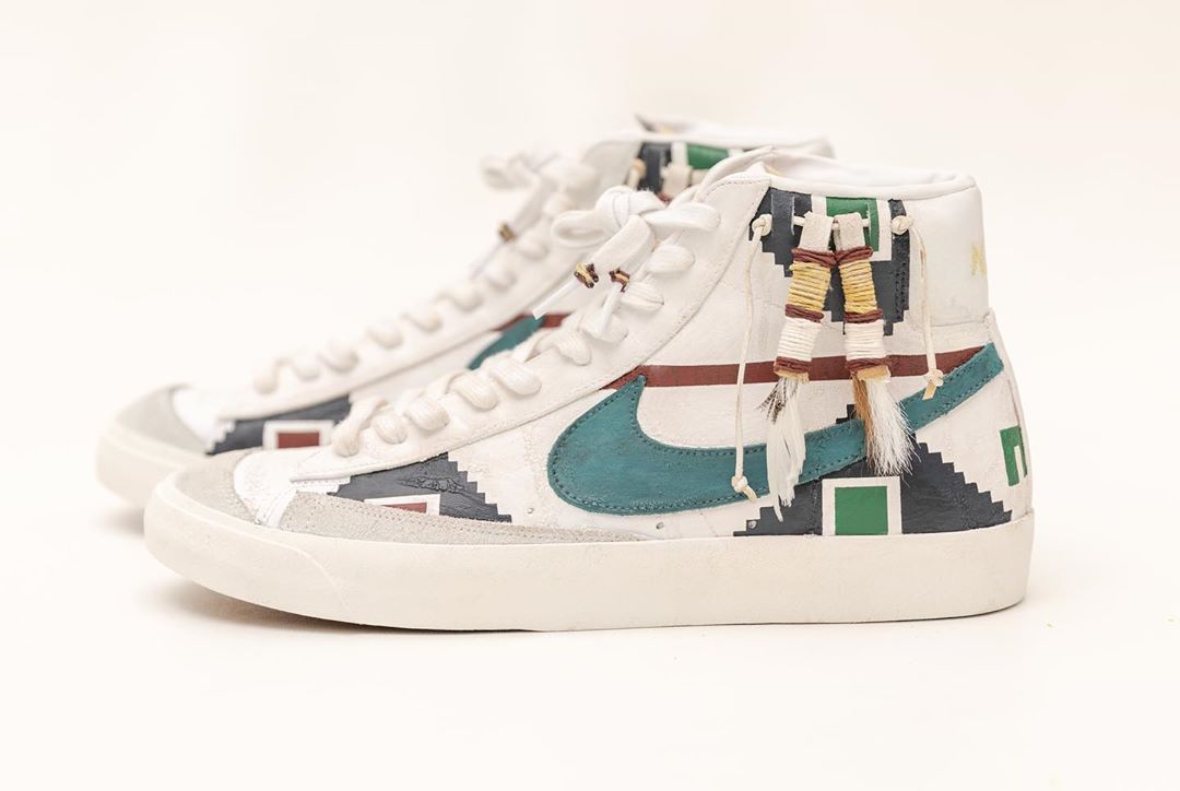 Nike,Blazer,定制  浓郁印第安风格设计！Nike Blazer Mid 还能这么玩！
