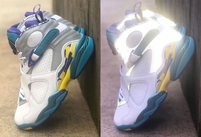 Air Jordan 8,CI1236-100,AJ8,发售  3M 反光元素加持！Air Jordan 8 “White Aqua” 下月发售