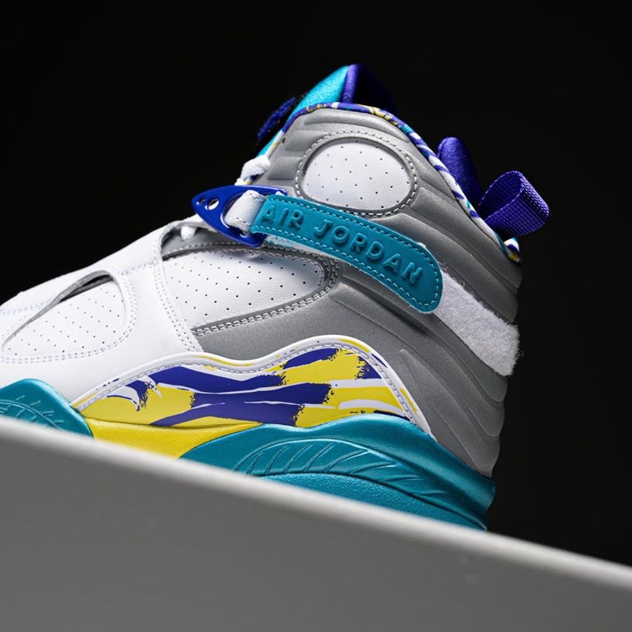 Air Jordan 8,AJ8,发售,CI1236-100  本周五发售！Air Jordan 8 “White Aqua” 最新实物美图释出！