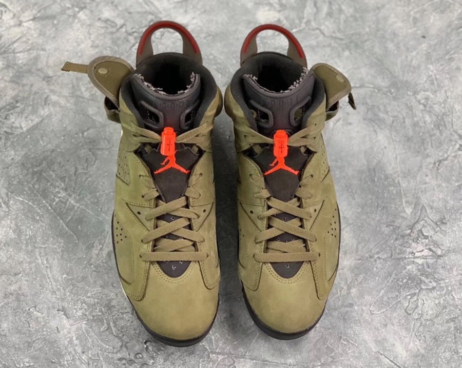 Travis Scott,Air Jordan 6,AJ6,  鞋身细节颇多！Travis Scott x AJ6 最新实物图释出！