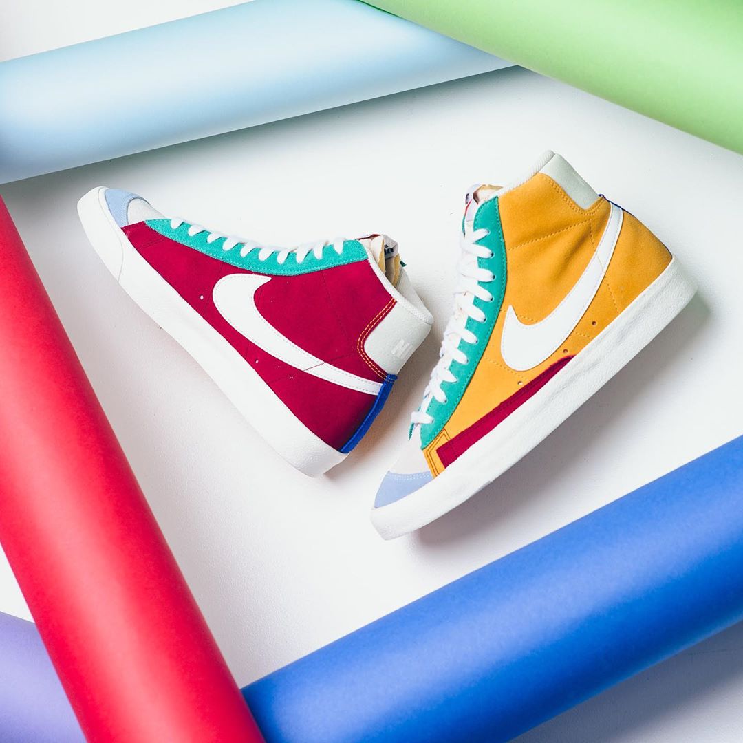 Nike,Blazer Mid,发售,CI1167-600  鸳鸯 + 撞色拼接！最适合今夏的 Blazer Mid 现已发售！