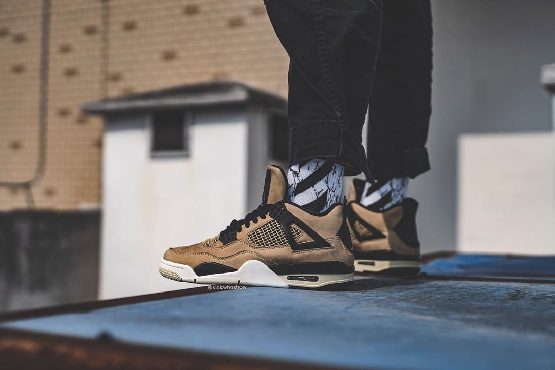 Nike,Air Jordan 4,AJ4,AQ9129-2  珍珠奶茶配色 Air Jordan 4 最新上脚美图！预计 9 月登场！