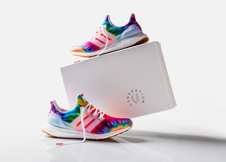 adidas,Ultra Boost,Woodstock  色彩绚丽的彩虹扎染！Nice Kicks x Ultra Boost 即将发售！