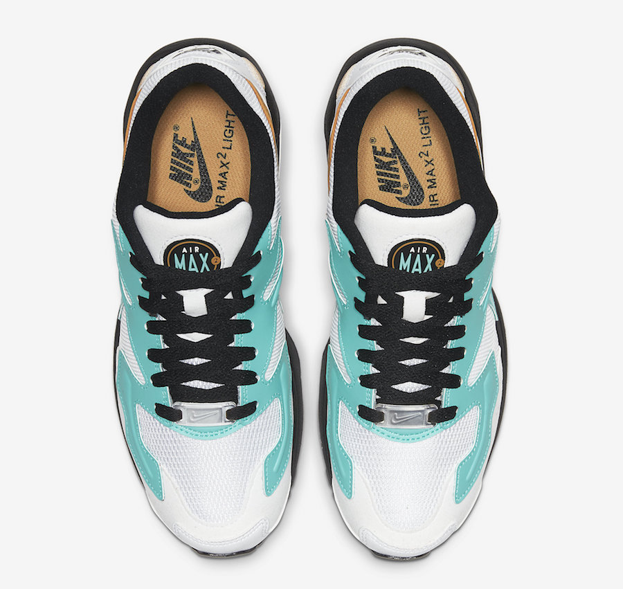 Nike,Air Max 2 Light,CJ7980-10  清新 Tiffany 蓝点缀！全新 Air Max 2 Light 即将发售