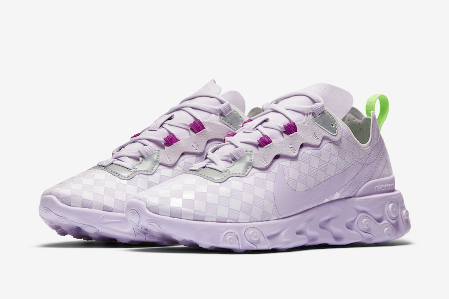 Nike,React,Element 55,发售,CN014  足球衫为灵感！紫罗兰 React Element 55 官图释出！