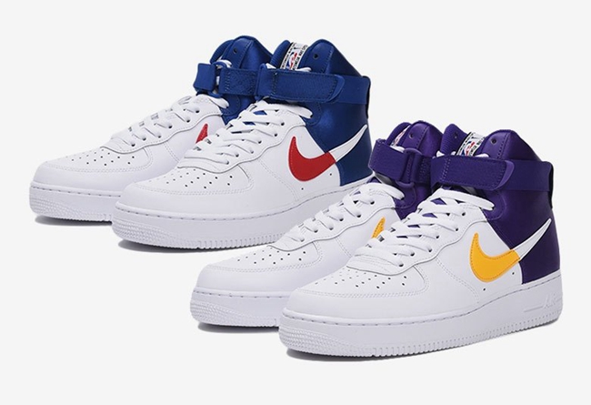 Nike,Air Force 1 High,BQ4591-1  独特丝绸质感！Nike 打造两款 NBA 主题 Air Force 1！