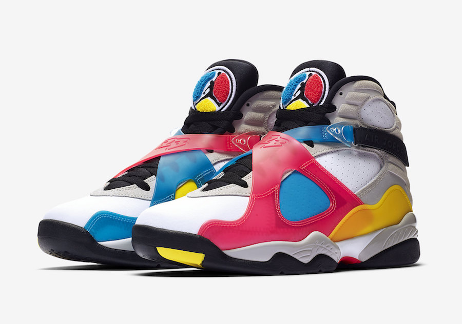 BQ7666-100,AJ8,Air Jordan 8 BQ7666-100 醒目糖果色！这可能是最鲜艳的 AJ8 了！