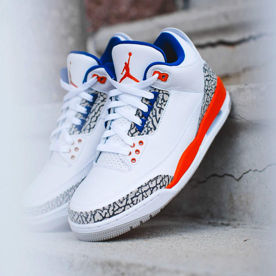 136064-148,AJ3,Air Jordan 3 136064-148 海外已发售！尼克斯 Air Jordan 3 Knicks 实物美图欣赏