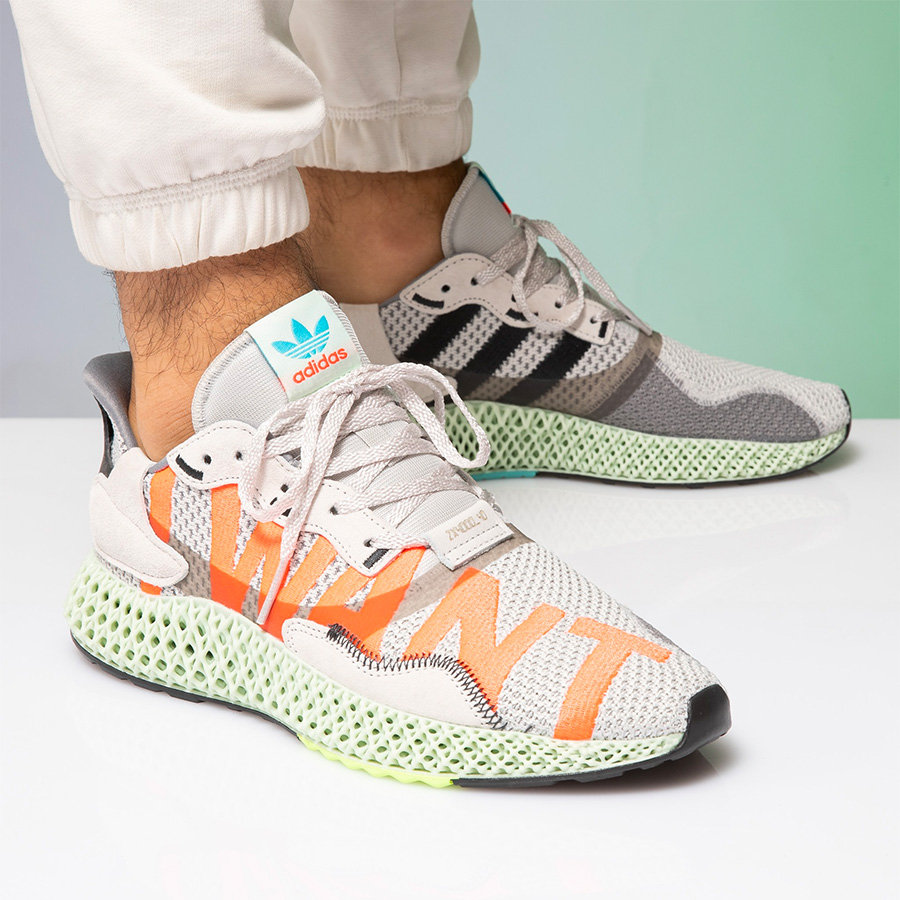 EF9624,ZX4000,adidas,4D EF9624 个性鸳鸯大字！全新 adidas ZX 4000 4D 现已发售